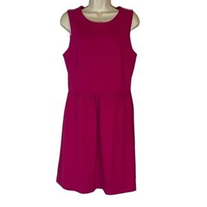 J. Crew raspberry, sleeveless dress with back zipper. Size M